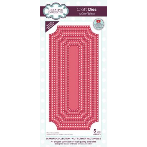 cut corner rectangles - sue wilson slimline collection ced1273